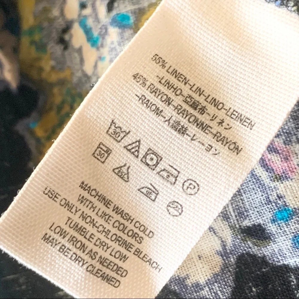 🌸New🌸 Free People Floral Linen blend Tunic Top M